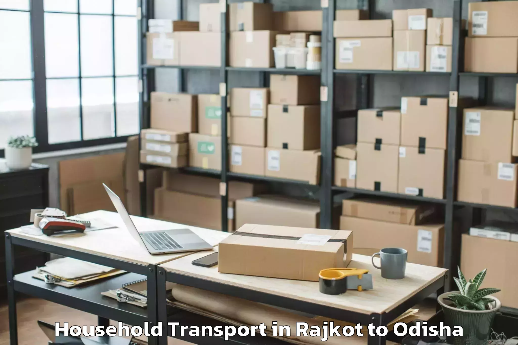 Book Rajkot to Rajkanika Household Transport Online